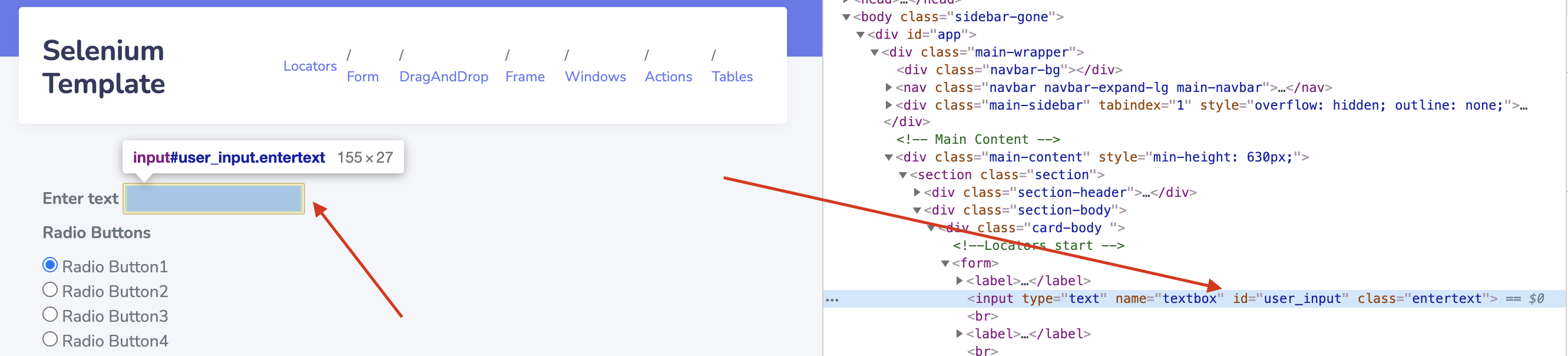 get element data